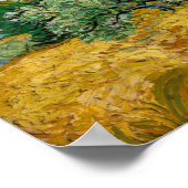 Van Gogh - Weizenfeld mit Zypressen Poster (Ecke)