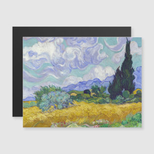Van Gogh - Weizenfeld Zypressen Magnetkarte