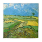 Van-Gogh-Weizenfelder bei Auvers unter Clouded Sky Fliese (Vorderseite)