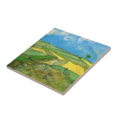 Van-Gogh-Weizenfelder bei Auvers unter Clouded Sky Fliese (Seite)