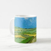 Van-Gogh-Weizenfelder bei Auvers unter Clouded Sky Kaffeetasse (Vorderseite Links)