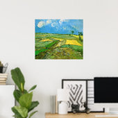 Van-Gogh-Weizenfelder bei Auvers unter Clouded Sky Poster (Heimbüro)