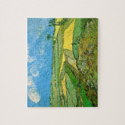 Van-Gogh-Weizenfelder bei Auvers unter Clouded Sky Puzzle (Vertikal)
