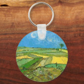 Van-Gogh-Weizenfelder bei Auvers unter Clouded Sky Schlüsselanhänger (Vorderseite)