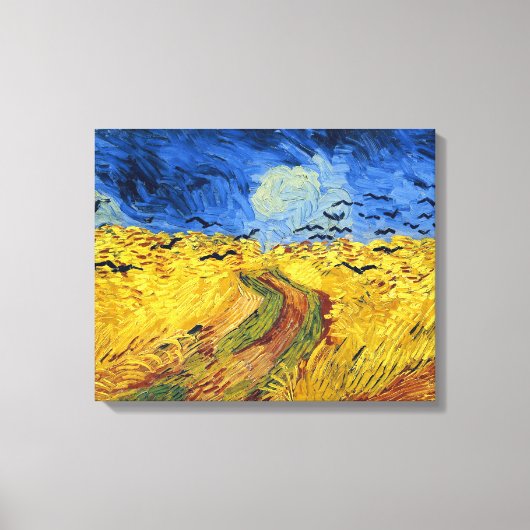 Van Gogh Weizenfelder impressionistische Malerei Leinwanddruck (Vorderseite)