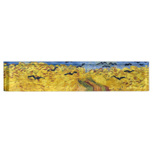 Van Gogh Weizenfelder impressionistische Malerei Namensplakette