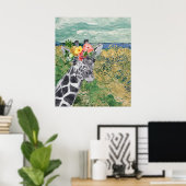 Van Gogh Wheat Field and Giraffe Compilation Poster (Heimbüro)
