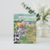 Van Gogh Wheat Field and Giraffe Compilation Postkarte (Stehend Vorderseite)