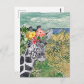 Van Gogh Wheat Field and Giraffe Compilation Postkarte (Vorne/Hinten)