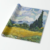 Van Gogh Wheat Field Cypresses Painting Geschenkpapier (Ungerollt)