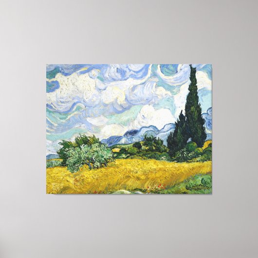 Van Gogh Wheat Field Cypresses Painting Leinwanddruck (Vorderseite)