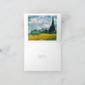 VAN GOGH "WHEAT FIELD" DANKEN GREETKARTE KARTE (Innenseite)