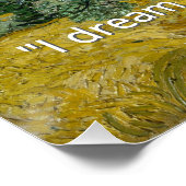 Van Gogh Wheat Field mit Cypressen Art Zitat Poster (Ecke)