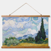 Van Gogh Wheat Field mit Cypressen Wandteppich Mit Holzrahmen (Vorne)