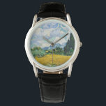 Van Gogh Wheat Field mit Zypressen. Impressionismu Armbanduhr<br><div class="desc">Uhr von Van Gogh "Weizenfeld mit Zypressen".</div>