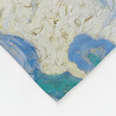 Van Gogh Wheat Field mit Zypressen. Impressionismu Fleecedecke (Ecke)