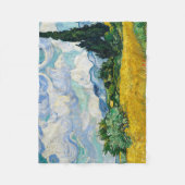 Van Gogh Wheat Field mit Zypressen. Impressionismu Fleecedecke (Vorderseite)