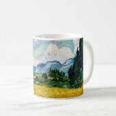 Van Gogh Wheat Field mit Zypressen. Impressionismu Kaffeetasse (VorderseiteRechts)