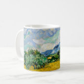 Van Gogh Wheat Field mit Zypressen. Impressionismu Kaffeetasse (Vorderseite Links)