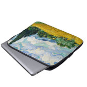 Van Gogh Wheat Field mit Zypressen. Impressionismu Laptopschutzhülle (Vorne Knopf)