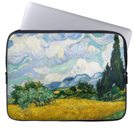 Van Gogh Wheat Field mit Zypressen. Impressionismu Laptopschutzhülle