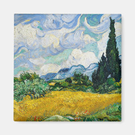 Van Gogh Wheat Field mit Zypressen. Impressionismu Magnet