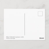 Van Gogh Wheat Field mit Zypressen. Impressionismu Postkarte (Rückseite)