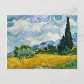 Van Gogh Wheat Field mit Zypressen. Impressionismu Postkarte (Vorderseite)