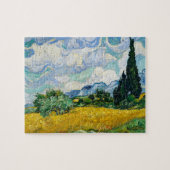 Van Gogh Wheat Field mit Zypressen. Impressionismu Puzzle (Horizontal)