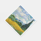 Van Gogh Wheat Field mit Zypressen. Impressionismu Serviette (Ecke)