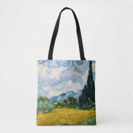 Van Gogh Wheat Field mit Zypressen. Impressionismu Tasche