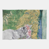 Van Gogh Wheat Field und Extravagante Katze Geschirrtuch (Horizontal)