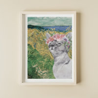 Van Gogh Wheat Field und Extravagante Katze