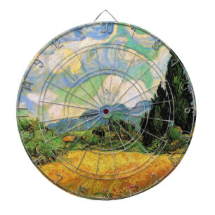 Van Gogh Wheat Field w Cypressen bei Haute Galline Dartscheibe