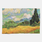 Van Gogh Wheat Field w Cypressen bei Haute Galline Geschirrtuch (Horizontal)