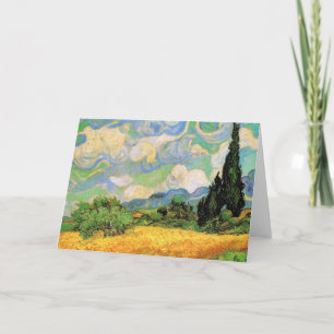Van Gogh Wheat Field w Cypressen bei Haute Galline Karte