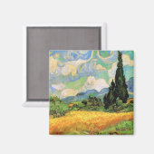 Van Gogh Wheat Field w Cypressen bei Haute Galline Magnet (Vorderseite/Rückseite)