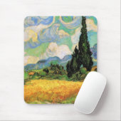 Van Gogh Wheat Field w Cypressen bei Haute Galline Mousepad (Mit Mouse)
