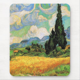 Van Gogh Wheat Field w Cypressen bei Haute Galline Mousepad