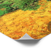 Van Gogh Wheat Field w Cypressen bei Haute Galline Poster (Ecke)