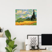 Van Gogh Wheat Field w Cypressen bei Haute Galline Poster (Heimbüro)