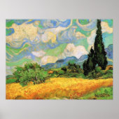 Van Gogh Wheat Field w Cypressen bei Haute Galline Poster (Vorne)