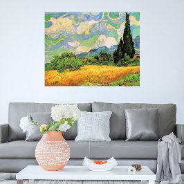 Van Gogh Wheat Field w Cypressen bei Haute Galline Poster