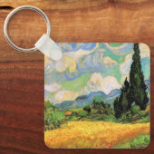 Van Gogh Wheat Field w Cypressen bei Haute Galline Schlüsselanhänger (Vorderseite)