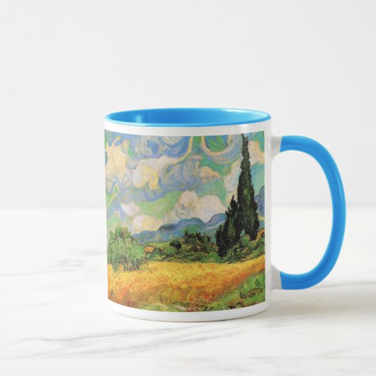 Van Gogh Wheat Field w Cypressen bei Haute Galline Tasse (Rechts)
