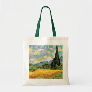 Van Gogh Wheat Field w Cypressen bei Haute Galline Tragetasche