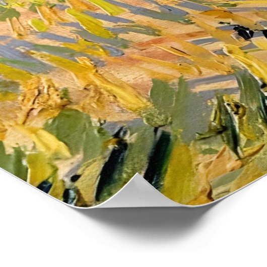 Van Gogh, Wheat Field with a Lark, 1887 Poster (Ecke)