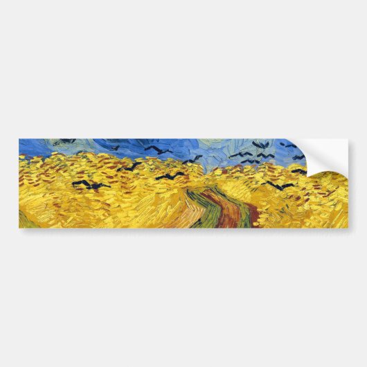 Van Gogh Wheat Fields Berühmter Impressionismus Autoaufkleber (Vorne)