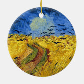 Van Gogh Wheat Fields Berühmter Impressionismus Keramik Ornament (Hinten)
