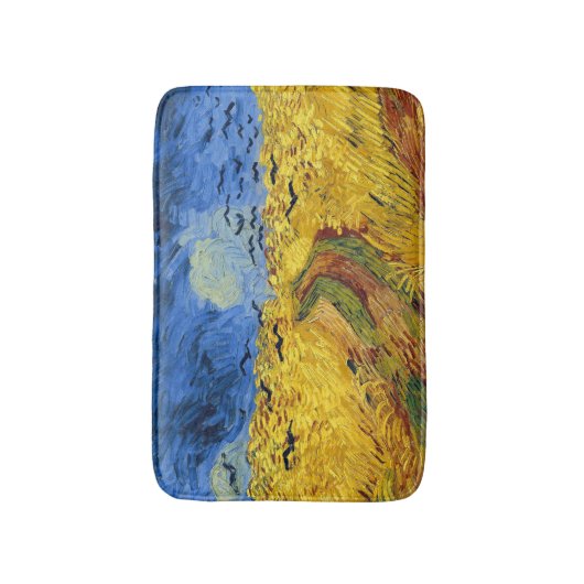 Van Gogh Wheat Fields impressionistisches Gemälde Badematte (Vorderseite Vertikal)